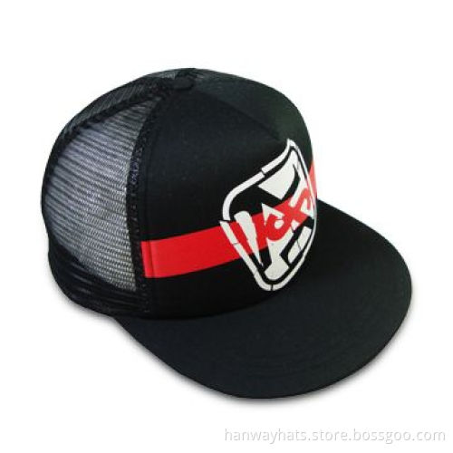 5-panel 74 x 44 Fashionable Men's Truckers Cap with Printing, Made of Cotton Twill/Mesh Flat BrimNew